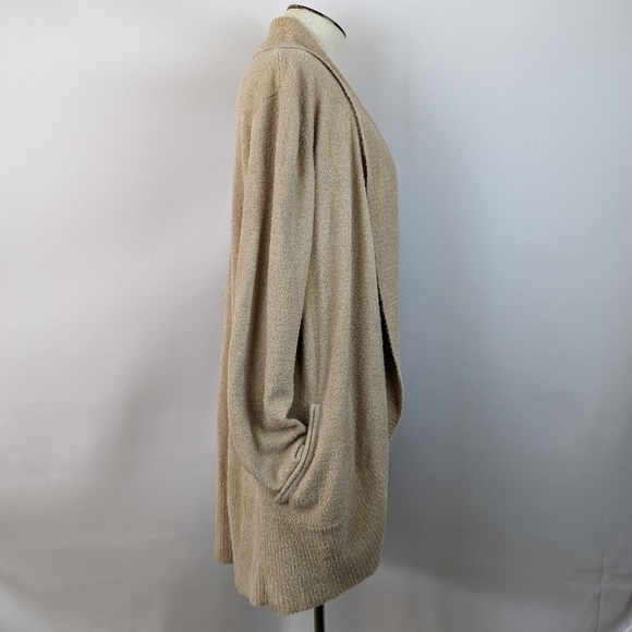 Barefoot Dreams Circle Cardigan CozyChic Lite Shawl Collar Soft Camel L/XL NWT - Picture 6 of 13